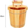 BABYCE Foot Bath Soak Wooden Foot Tub Bucket Foot Spa Tub with lid with Massager for Soaking Feet Massager Foot Tub Foot Bath Foot Barrel Wooden Household Items Decoration Foot Spa Ba view 2