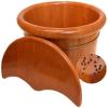 BABYCE Foot Bath Soak Foot Tub, Wooden Foot Soak Tub, Foot Washing Tub Thicken Solid Wood Pedicure Barrel, Pedicure Bowl Spa Massage with Lid Foot Spa Bath Massager view 1