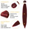 Braiding Hair Pre Stretched for Women, Burgundy Wine Red, 30inch, 3Packs view 4