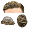 Healthlif Toupee For Men Hair System Poly Skin Hair Prosthesis Untis For Men Hairpieces Mens Toupee Human Hair Replacement System For Men 8x10medium light density#1720 17# DARK ASH BLONDE+20% GREY view 1