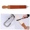 balacoo 3pcs Barber Sharpening Cloth Dual-layer Leather Strop with Handle Hanging Buckle for Straight Woodworking Tools Design for Smoother Blades view 3