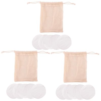 balacoo 18pcs Gentle Makeup Remover Pads Bamboo Fiber Reusable Set Easy Wash Compact Storage Bag