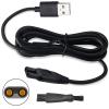 Shaver Charger Cord for KEMEI KM-1910 Electric Shaver Replacement Power Cord Beard Trimmer Electric Razor 5V USB Cable With Cleaning Brush view 1