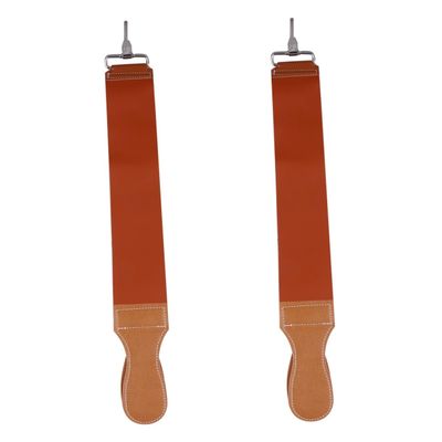 Balacoo 2pcs Cloth Sharpening Belt Barber Strop Leather Shaving Strop Leather Strop Belt Sharpening Razor Sharpening Strap Cowhide and Canvas Double Layer Suspenders