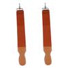 Balacoo 2pcs Cloth Sharpening Belt Barber Strop Leather Shaving Strop Leather Strop Belt Sharpening Razor Sharpening Strap Cowhide and Canvas Double Layer Suspenders view 1