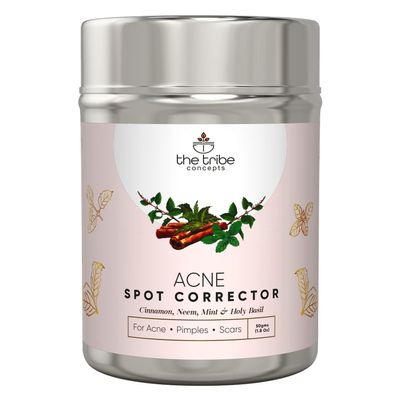 ATS Acne Spot Corrector Powder with Cinnamon, Neem, Mint & Basil for Acne, Pimples & Scars - 50 g (Tin Packing)