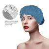 Blue Sea Turtle Pint Shower Cap For Water Shower Non Wetting,Double Layer Reusable Shower Cap,Hair Shower Caps For Long Hair view 4