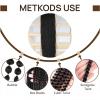 Lbsiwi Pre Stretched Braiding Hair #1B EZ Braiding Hair Ombre Braids 26 Inch 3 Packs Hot Water Setting Professional Synthetic Fiber Yaki Texture Itch Free Crochet Twist Hair Extensions view 4