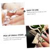 Angoily Plastic Craft Tweezers DIY Tweezer Set 100pcs for Beads and Jewelry Making view 2