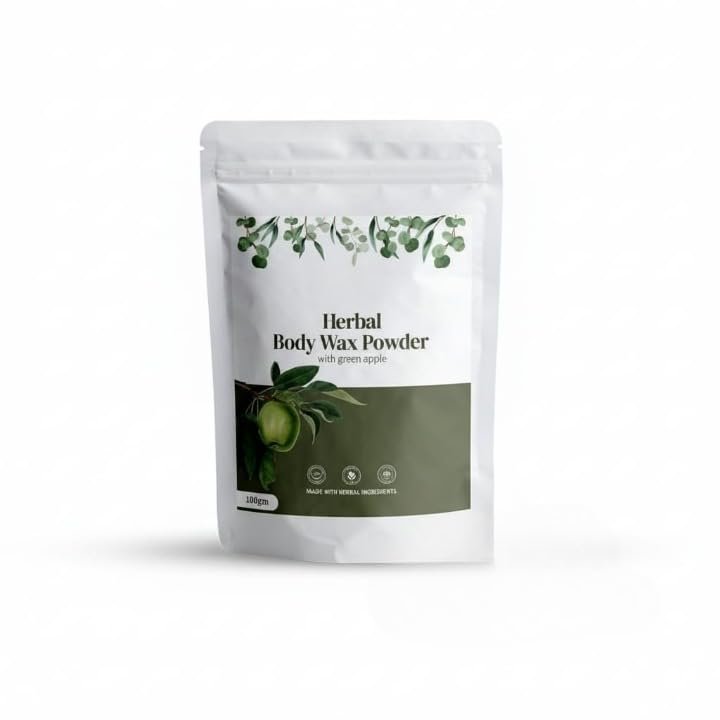 Always Painless Herbal Body Wax Powder for Instant Hair removal, Easy to use at home-Green Apple Flavour- Quality tested- 100g