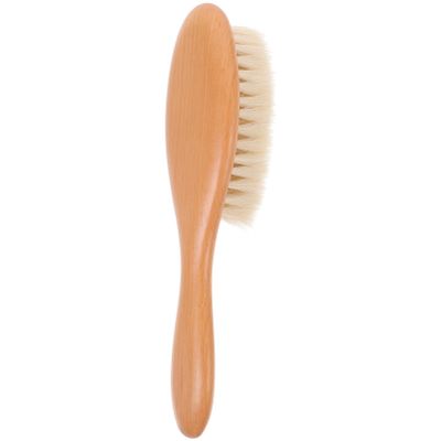 Housoutil Barber Shop Brush Shaving for Beards Mustache Brush Curved Handle Natural Wool Hair Cleaner