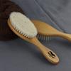 Housoutil Barber Shop Brush Shaving for Beards Mustache Brush Curved Handle Natural Wool Hair Cleaner view 2