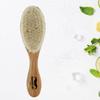 Housoutil Barber Shop Brush Shaving for Beards Mustache Brush Curved Handle Natural Wool Hair Cleaner view 3