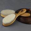 Housoutil Barber Shop Brush Shaving for Beards Mustache Brush Curved Handle Natural Wool Hair Cleaner view 4