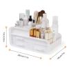 KHiry Makeup Organiser Cosmetic Storage Box Makeup Organiser Storage Drawers Elegant Vanity Holder with 2 Drawers for Dressing Table, Vanity Countertop, Bathroom Counter view 2