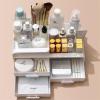 KHiry Makeup Organiser Cosmetic Storage Box Makeup Organiser Storage Drawers Elegant Vanity Holder with 2 Drawers for Dressing Table, Vanity Countertop, Bathroom Counter view 4