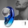 Luwecf Electric Mini Beard Trimmer Easy to Use Pocket Size Compact Beard Portable Electric for Travel Camping, blue view 2