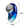 Luwecf Electric Mini Beard Trimmer Easy to Use Pocket Size Compact Beard Portable Electric for Travel Camping, blue view 3