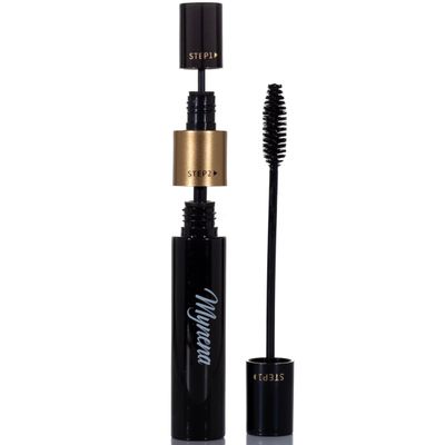 Black Waterproof Lash Tubing Mascara | 2-in-1 Natural Look Liquid Lash Extension | Smudge-Proof Flake-Free Quick Dry | Warm Water Removal | Cruelty & Paraben-Free