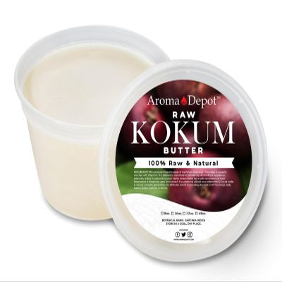 Aroma Depot 12 oz Raw Kokum Butter Great for Skin, Body, and Hair. 100% Pure I Natural I Cold Pressed I Thickener for Body Butters, Sunscreens, Soaps, Deodorants, and Lotions.