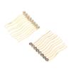 balacoo 2pcs Alloy Hair Combs for Women Rhinestone Pearl Hair Clips Decorations Bangs Comb Female Headdress view 1