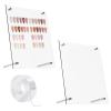 2 PCS Transparent Nail Art Display Board, Large Acrylic Display Polish Board False Nail Tips Sample Display Holder Nail Color Nail Practice Board with Double Sided Tape For Salon 13.4 x 9.8 Inches view 1