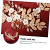 balacoo Elegant Pearl Hair Comb with Metal Leaf Design for Brides Lightweight Wedding Hair Accessory for Women Beautiful Decorative Floral Hairpin for Special Occasions view 3