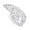 balacoo Luxury Rhinestone Bridal Hair Comb Elegant Alloy Headdress for Weddings Dances Special Occasions Stunning Hair Accessories for Brides Silver view 1
