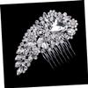 balacoo Luxury Rhinestone Bridal Hair Comb Elegant Alloy Headdress for Weddings Dances Special Occasions Stunning Hair Accessories for Brides Silver view 3