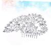 balacoo Luxury Rhinestone Bridal Hair Comb Elegant Alloy Headdress for Weddings Dances Special Occasions Stunning Hair Accessories for Brides Silver view 4