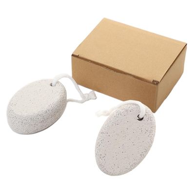 2 Pieces Natural Pumice Stone for Feet Callus Natural Foot File Scrubber Hard Skin Callus Remover for Feet and Hands Pedicure Tools Exfoliation to Remove Dead Skin for Feet and Hands, Gray