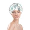 PULaif Green Dragonfly Shower Cap For Water Shower Non Wetting,Double Layer Reusable Shower Cap,Hair Shower Caps For Long Hair view 3