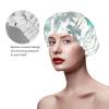 PULaif Green Dragonfly Shower Cap For Water Shower Non Wetting,Double Layer Reusable Shower Cap,Hair Shower Caps For Long Hair view 4
