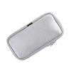 POPETPOP 2pcs Pu Leather Makeup Brush Organizer Pouch Portable Cosmetic Bag Strong Zipper for Travel and Home Use Lightweight Design Silver view 3