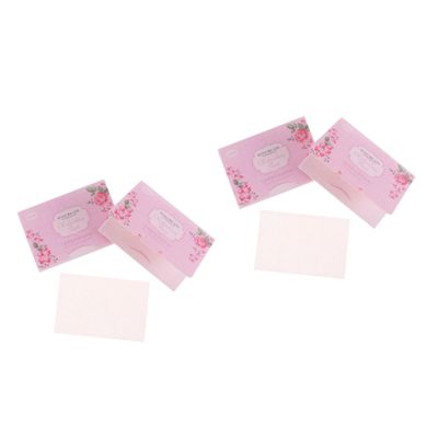 POPETPOP 200pcs Natural Fiber Oil Absorbing Facial Pads Face Skincare Wipes Pink Tissue Paper