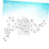 Beatifufu 1pc Floral Hair Comb for Women Handmade Bridal Headpiece Elegant Wedding Hair Decoration for Parties and Special Occasions White view 3