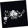 Beatifufu 1pc Floral Hair Comb for Women Handmade Bridal Headpiece Elegant Wedding Hair Decoration for Parties and Special Occasions White view 4