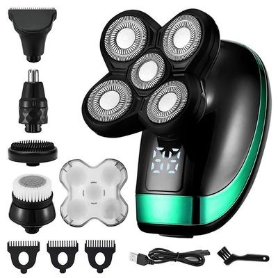 EKHOU Head Shavers for Bald Men, 5 in 1 Multi Grooming Kit Digital Display Electric Shaver Hair Trimmer Beard Electric Razor Wet Dry Men Facial & Body Shaving Machine