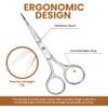 Utopia Care Eyebrow Scissors, Professional Stainless Steel Small Shears for Men and Women Cuticle Nail Scissors, Nose Hair Scissors for Grooming Mustache, Beard, Eyelashes, Ear Hair Trimming, Silver view 3