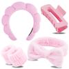 Chanaco Spa Headband, Makeup Accessory, Face Washing Wrist Bands, Teen Girl Gifts Trendy Stuff, Pink Cute Hair Accessories view 1