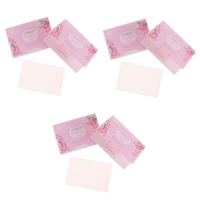 POPETPOP 300pcs Facial Oil Absorbing for Oily Skin Natural Fiber Blotting Papers Pink