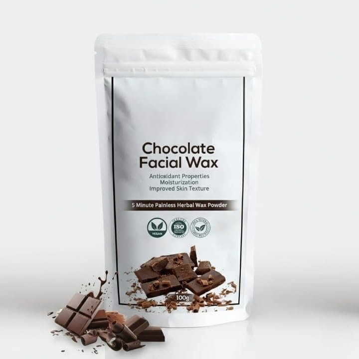Chocalate Powder Wax - Herbal Hair Removal for Women | Face, Bikini, and Underarm Waxing | Painless 5-Minute Ayurvedic Hair Remover Powder | No Side Effects | Pack of 1,100gm