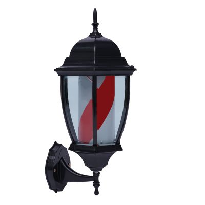 HinLIaDa 20'' Barber Pole LED Light, Classic Style Hair Salon Barber Shop Open Sign, Rotating Red White Blue LED Strips, Waterproof Save Energy, Wall Mount Rotating Light LED Hair Salon Lamp