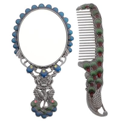 Angoily Pocket Mirror 2pcs Hair Women Tooth Makeup Compact Wide Mirror Portable Purse Outdoor Brush Handheld Mini
