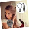 Angoily Pocket Mirror 2pcs Hair Women Tooth Makeup Compact Wide Mirror Portable Purse Outdoor Brush Handheld Mini view 3