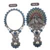 Angoily Pocket Mirror 2pcs Hair Women Tooth Makeup Compact Wide Mirror Portable Purse Outdoor Brush Handheld Mini view 4