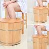 BABYCE Foot Bath Soak Foot Tub, Thickening Spa Bucket with Handle Very Good to Soak Your Feet Pedicure Bowl, Toe Nails, and Ankles Nature Hydro Massage Woodenbarrel+lid Foot Spa Bath Massager view 3