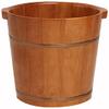 BABYCE Foot Bath Soak Oak Foot Tub Foot Bath Barrel Wood Footbath Solid Wood Pedicure Basin Tub Foot Massage (Color : 1, Size : 38cm*38cm) view 1