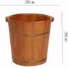 BABYCE Foot Bath Soak Oak Foot Tub Foot Bath Barrel Wood Footbath Solid Wood Pedicure Basin Tub Foot Massage (Color : 1, Size : 38cm*38cm) view 2