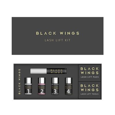 BLACKWINGS Lash Lift Kit Eyelash Curl Cysteine Fast Perm Extension Lamination Setting Lotion Cream Eyelash Serum Gel Glue Rods Pads Tools Salon Eyeliner
